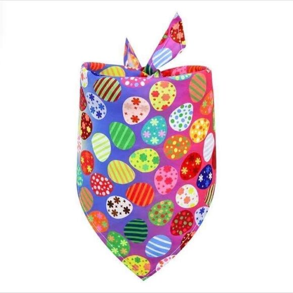 1pc Easter Bandana Dog Triangle Bibs Adjustable Easter Pet Bibs For Dogs Cats - Picture 1 of 1